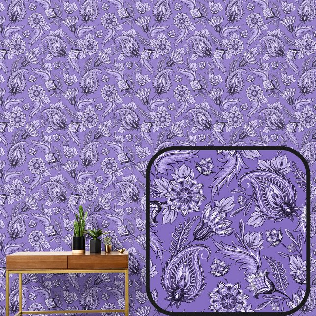 Soft Mauve Lila Floral Paisley Elegante Tapete (Von Creator hochgeladen)