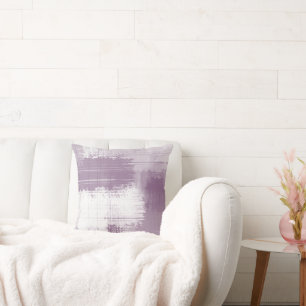 Soft Mauve White Abstrakt Throw Kissen