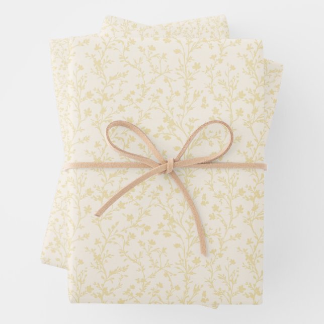 Soft Meadow Buttercream - Neutral Geschenkpapier Set (Beispiel)