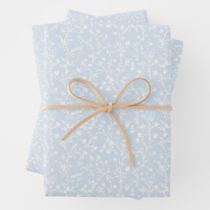 Soft Meadow Neutral - Puderblau Geschenkpapier Set