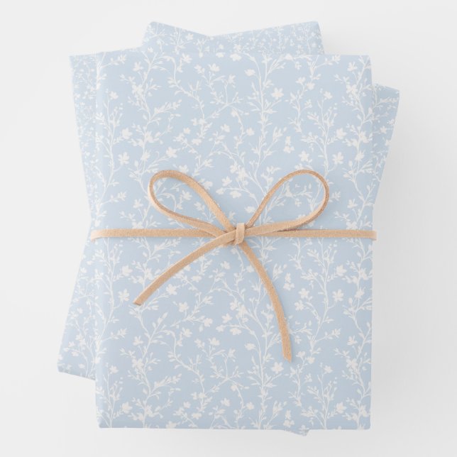 Soft Meadow Neutral - Puderblau Geschenkpapier Set (Beispiel)