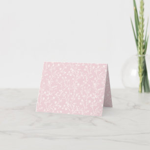 Soft Meadow Neutral - Rosafarben Dankeskarte