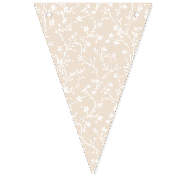 Soft Meadow Neutral - Weiches Leinen Wimpelkette (Erste Fahne)