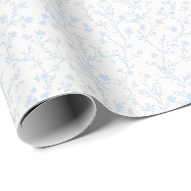 Soft Meadow Powder Blau - Neutral Geschenkpapier (Rolleneckpunkt)