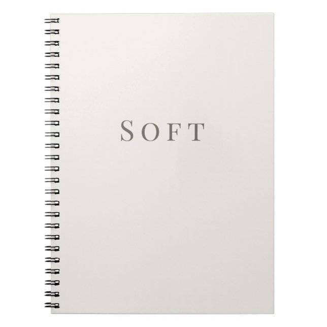 Soft – Minimal Typography Notizbuch Notizblock (Vorderseite)