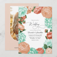 Soft Mint, Aprikose und Warmes Korallenblüten-Hoch