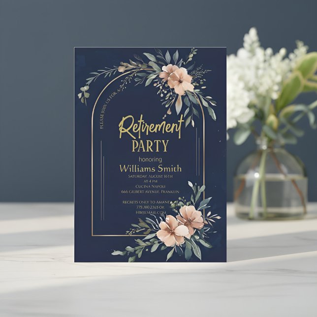 Soft Mint Green Watercolor Retirement Invitation E Einladung (Von Creator hochgeladen)