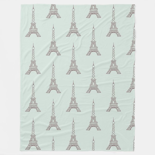 Soft Minze Eiffel Tower Blanket Geschenk Fleecedecke (Vorderseite)