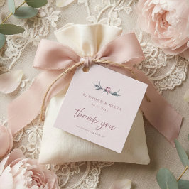 Soft Mute Dusty Pink Peony Wedding Geschenkanhänger