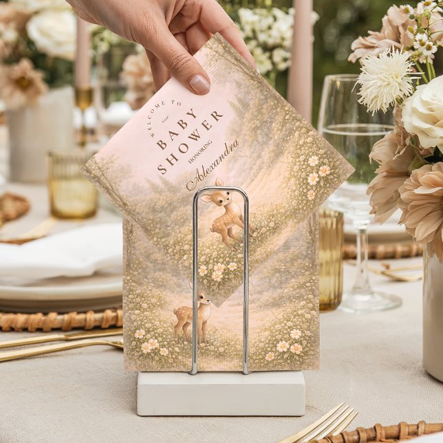 Soft Neutral Forest Critters Baby Shower Serviette (Von Creator hochgeladen)