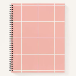 Soft Neutral Grid Pattern Minimal Check Design Notizbuch