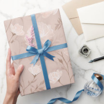 Soft Neutral Rose Beige Floral Pattern