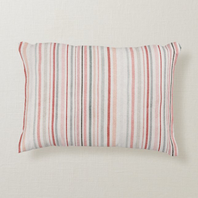 Soft Neutral Stripe Accent Pillow Dekokissen (Rückseite)