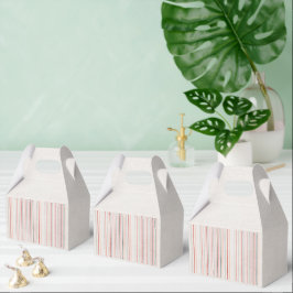 Soft Neutral Stripe Favor Box Geschenkschachtel