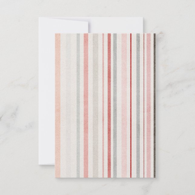Soft Neutral Stripes Minimal Thank You Card Dankeskarte (Vorderseite)