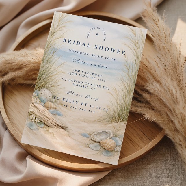 Soft Ocean Blue Bridal Shower Einladung (Von Creator hochgeladen)