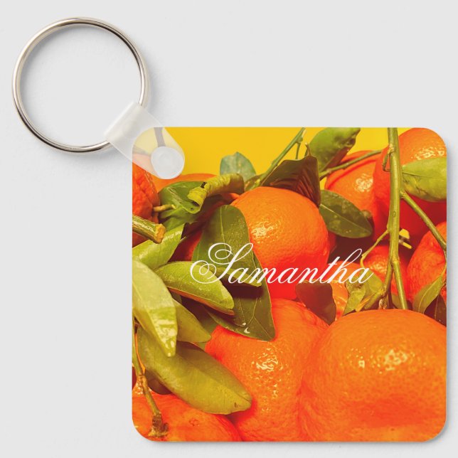 Soft Orange Frucht Ästhetik Schlüsselanhänger (Vorderseite)