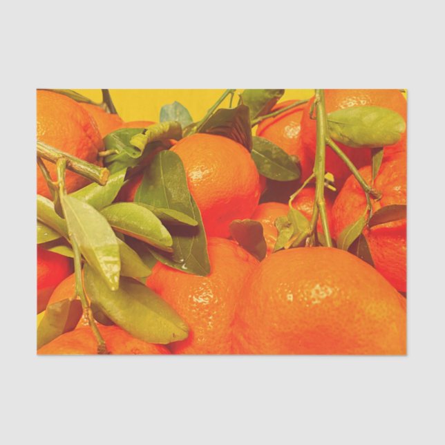 Soft Orange Frucht Ästhetik Seidenpapier (Vorderseite)