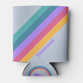 Soft Pansy Dream Streifen mit Namen Dosenkühler