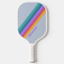 Soft Pansy Dream Streifen mit Namen Pickleball Schläger