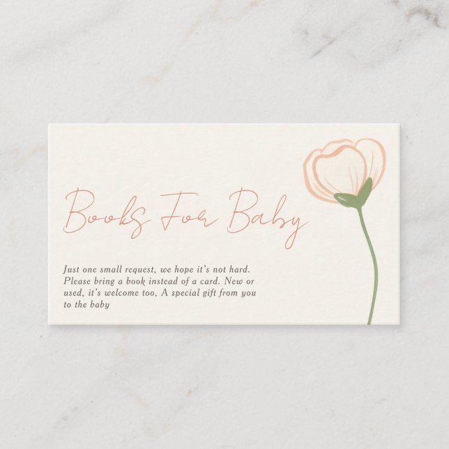 Soft Pastel Boho Baby Shower Buchwunsch Karte (Vorderseite)