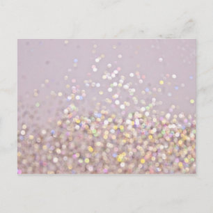 Soft Pastel Bokeh Glitzern Postkarte