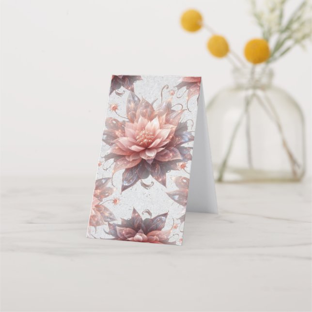 Soft Pastel Floral Folded Loyalty Card – Elegant  Treuekarte (Vorderseite)
