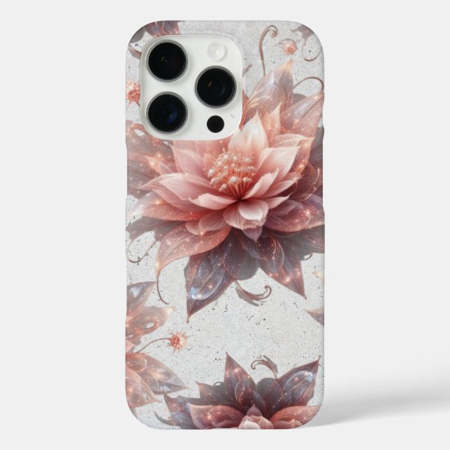 Soft Pastel Floral iPhone Case Lightweight Elegant (Rückseite)