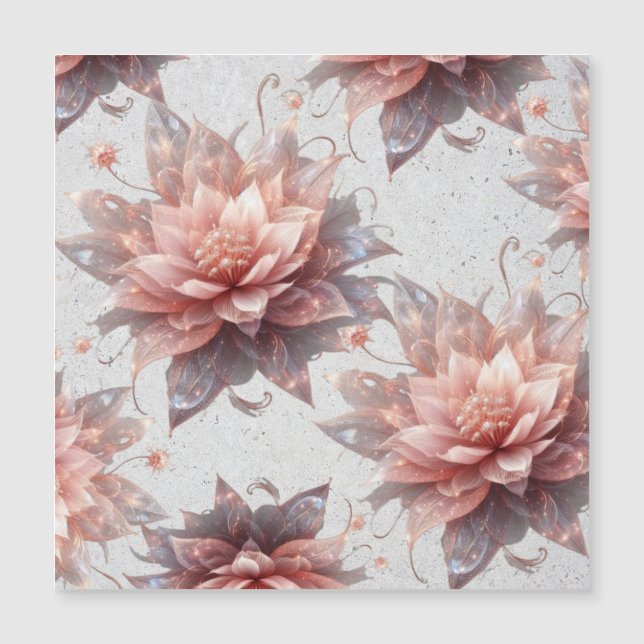 Soft Pastel Floral Magnet Card – Elegant Botanical (Vorderseite)