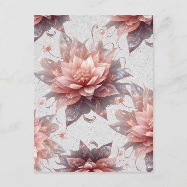 Soft Pastel Floral Postcard – Elegant Botanical  Postkarte (Vorderseite)