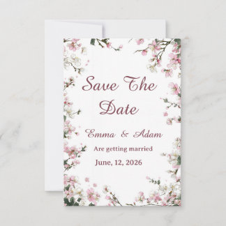 Soft Pastel Floral Save The Date| Hochzeitskarte Date
