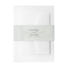 Soft Pastel Green Elegante Script Hochzeit Einladungsbanderole