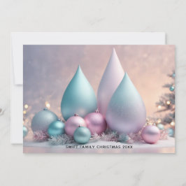 Soft Pastel Holiday Card - 3D Weihnachtskunst! Feiertagskarte