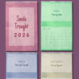 Soft Pastel Inspirational Art Calendar Kalender