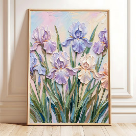 Soft Pastel Iris Minimalistische Wandkunst Leinwan Poster