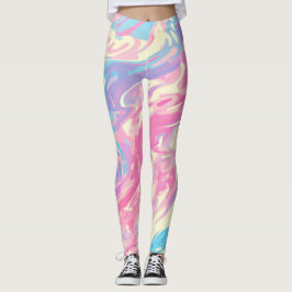 ✨ Soft Pastel Marble Design - Trendy & Smooth 🎨 Leggings