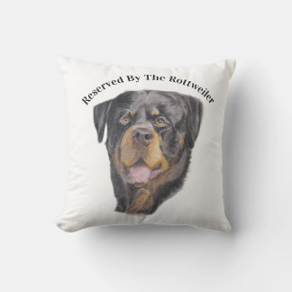 Soft Pastel of a Rottweiler Throw Cushion Kissen