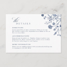 Soft Pastel Ornate Spring Garden Wedding Details Begleitkarte