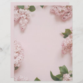 Soft pastel Pink lilacs scrapbook paper