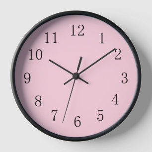 Soft Pastel Pink Round (Medium) Wall Clock Wanduhr