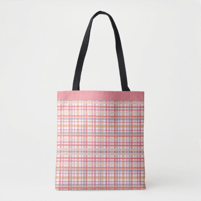 Soft Pastel Plaid - Pink, Peach, Purple & Orange  (Vorderseite)