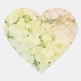  Soft Pastel Rainbow Hydrangea Herz-Aufkleber