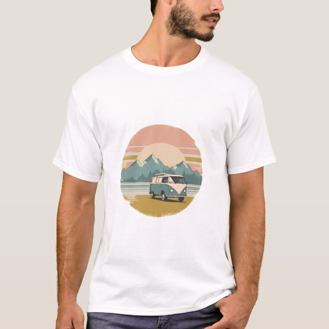 Soft Pastel Retro Travel T - Shirt (Vorderseite)