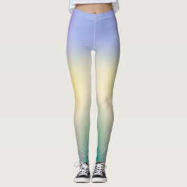 Soft Pastel Sunrise Gradient Yoga Leggings