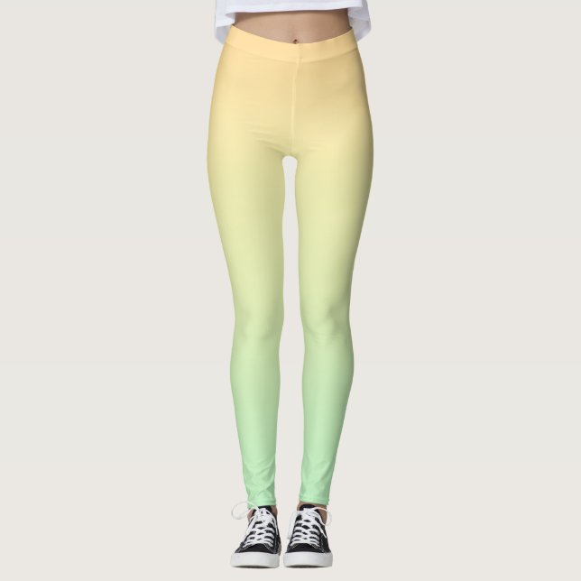 Soft Pastel Watercolor Gradient  Leggings (Vorderseite)