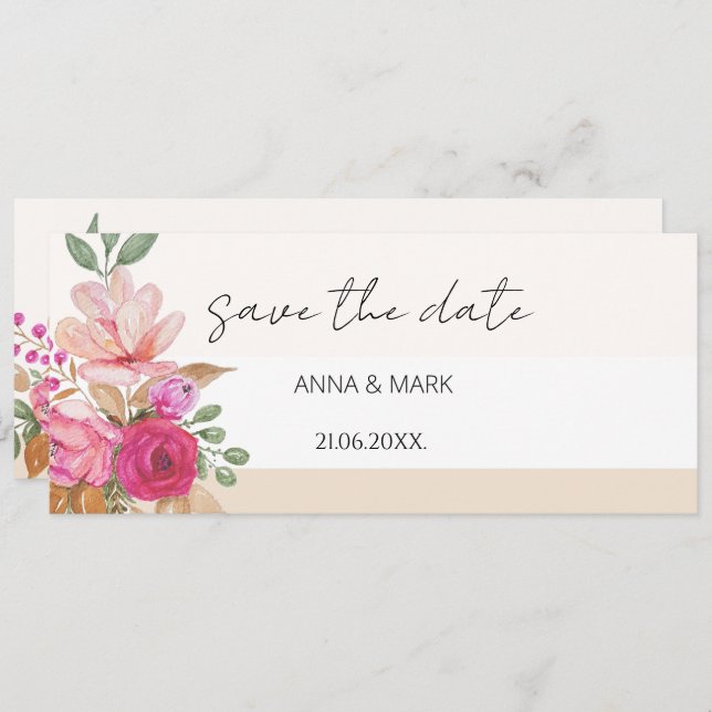 Soft Pastell Spring Bouquet Floral Watercolor (Vorne/Hinten)