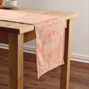 Soft Peach Art Nouveau Tulpen Tischläufer
