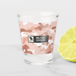 Soft Peach Camouflage Military Shot Glass Schnapsglas