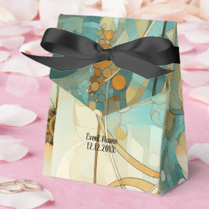 Soft Peach Light Aquamarin Abstrakt Garden Geschenkschachtel