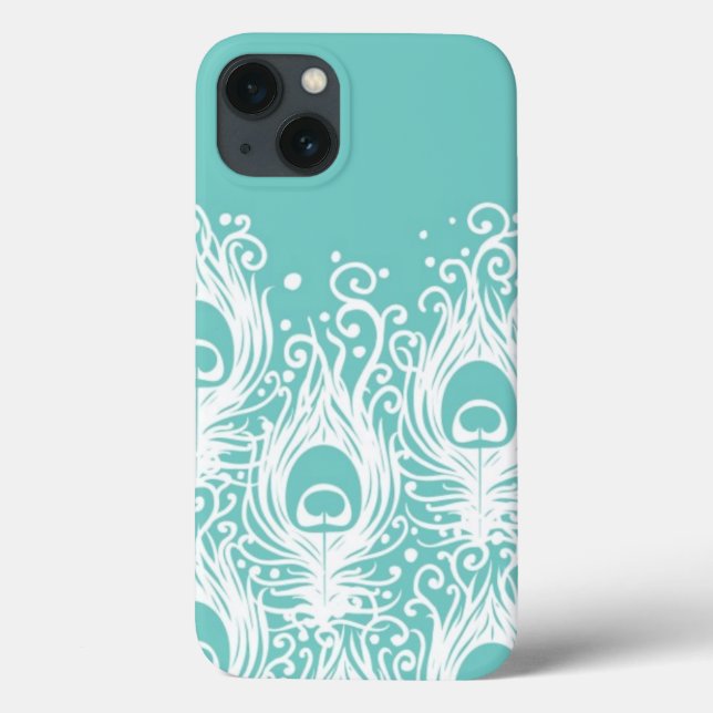 Soft peacock feathers Case-Mate iPhone hülle (Rückseite)